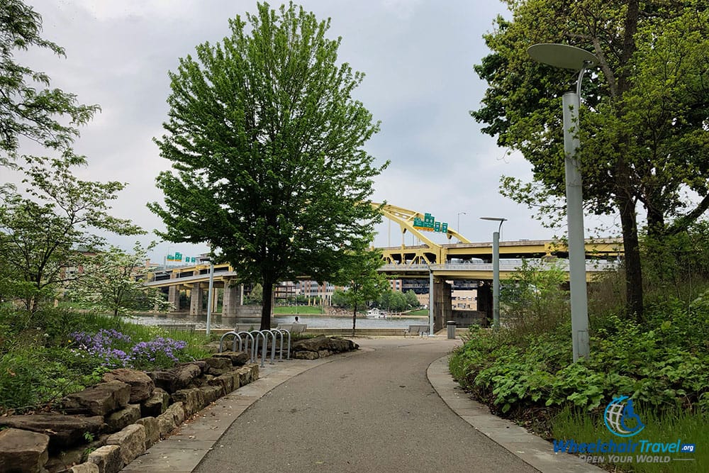 Walkway along the Allegheny River waterfront.