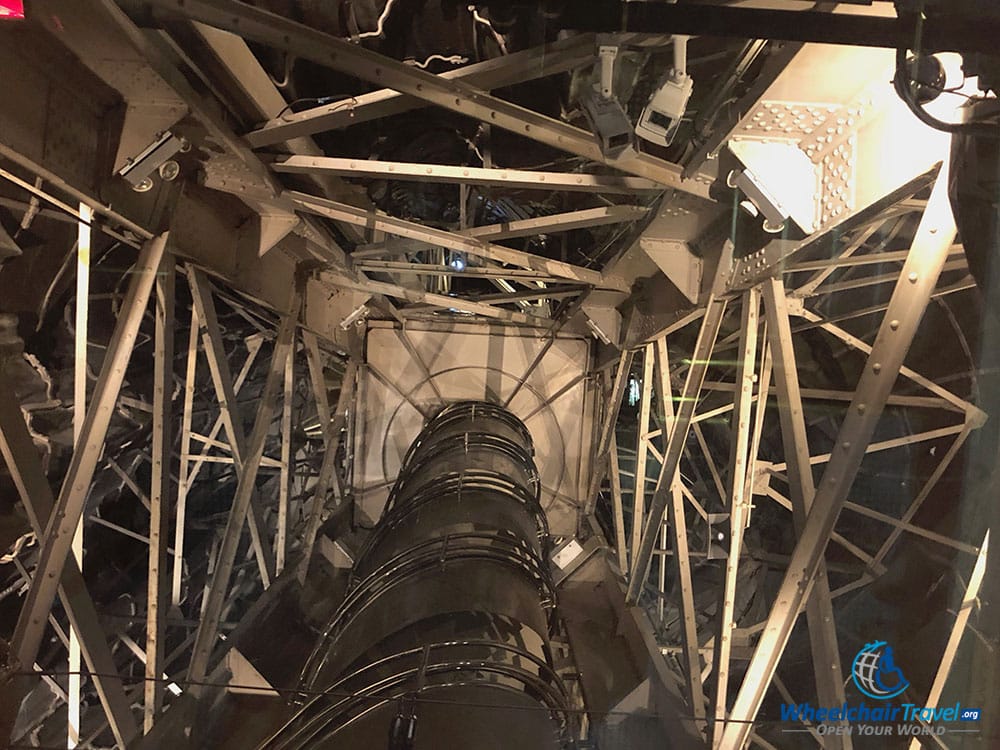 Circular staircase inside the Statue of Liberty.