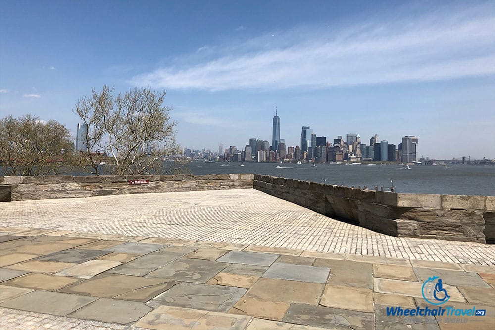 Outdoor viewing platform at the top of Fort Wood.