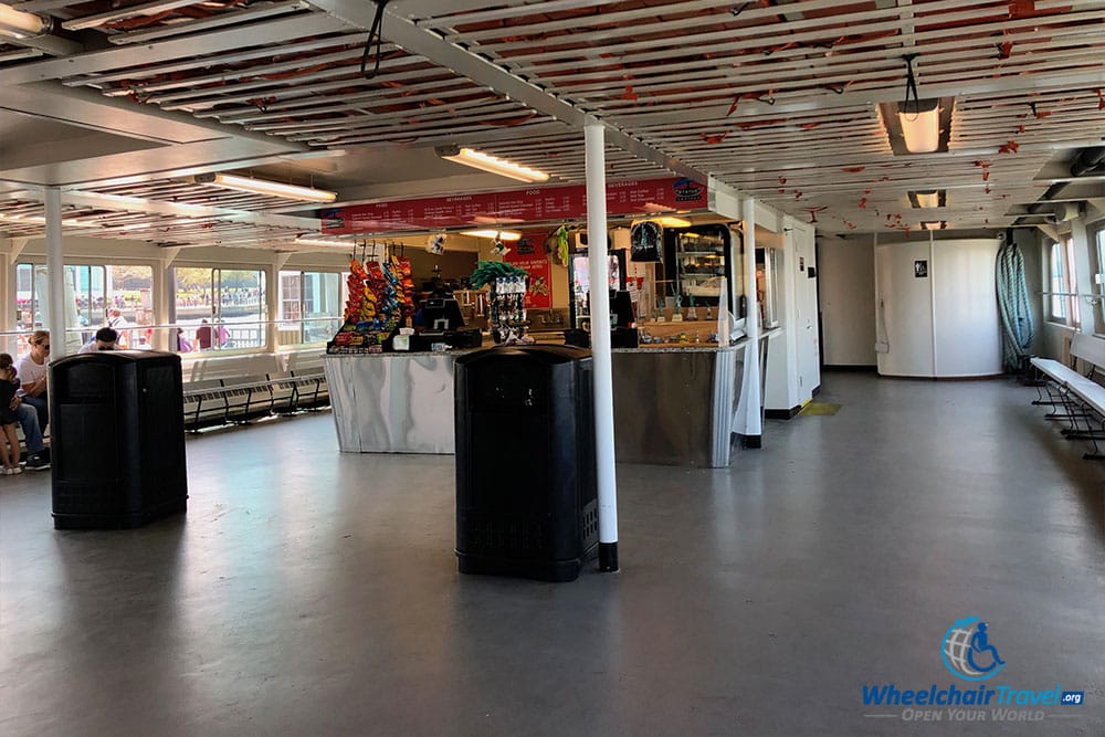 Wheelchair accessible lower deck.