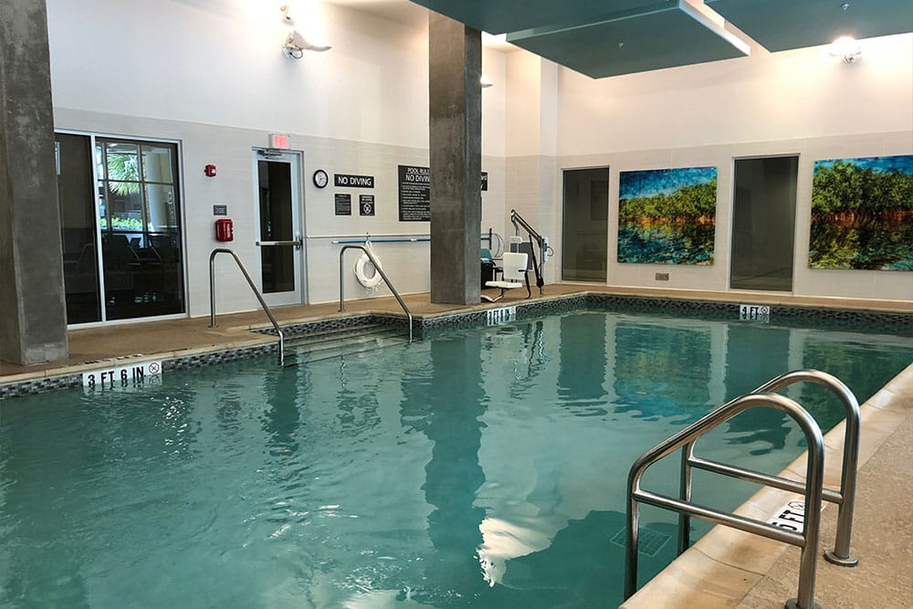 Indoor swimming pool.