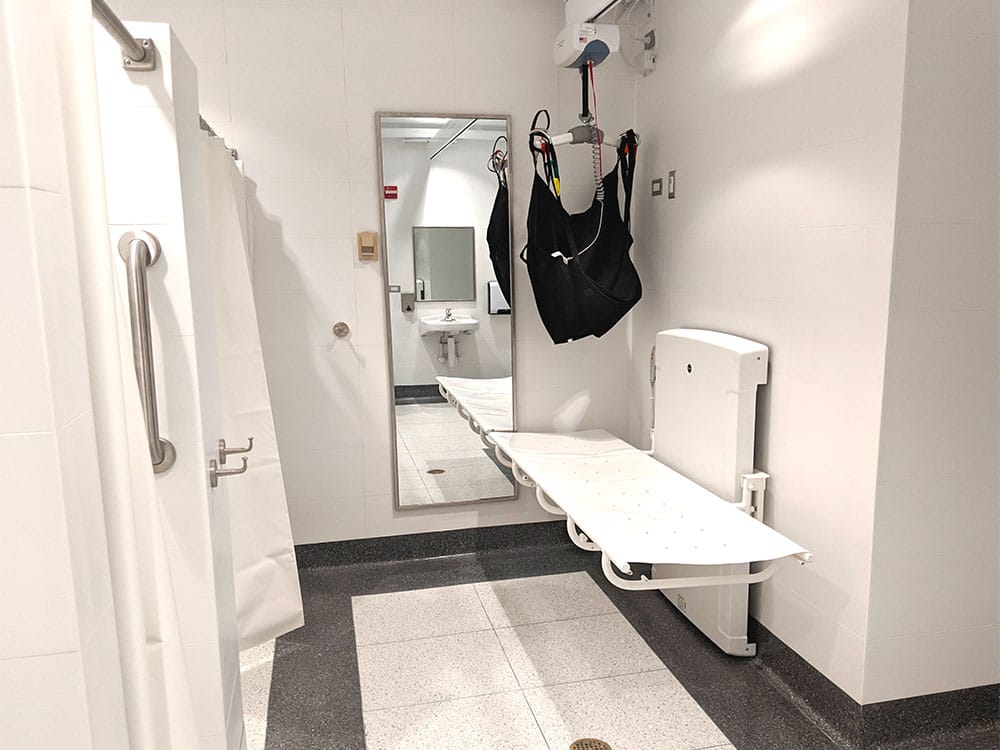 Changing Places table with hoist.