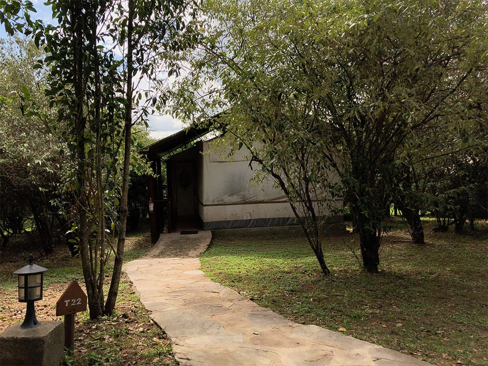 Exterior of accessible tent #22.