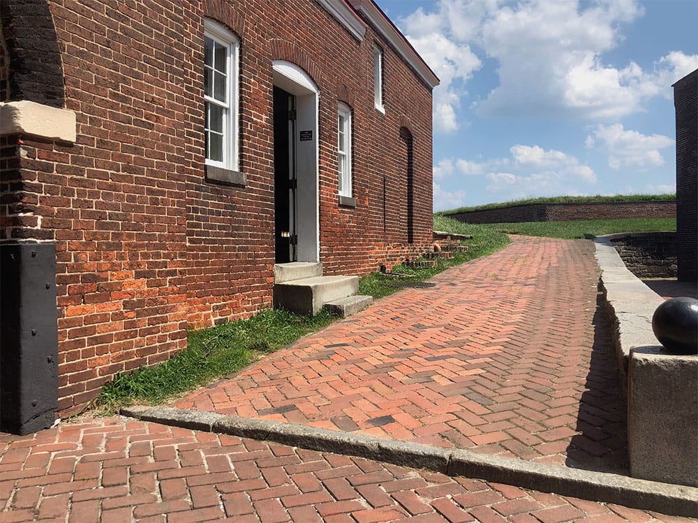 Pathway inside Fort McHenry.