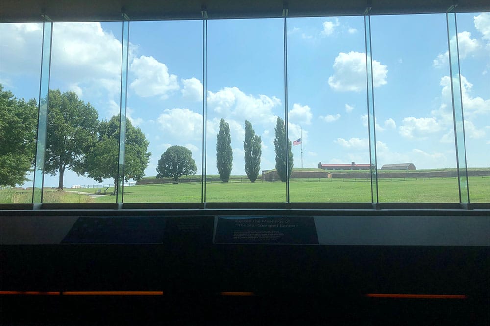 Fort McHenry seen from museum.