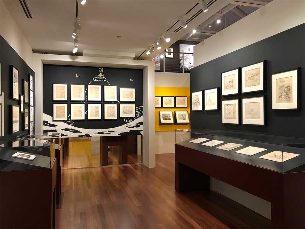 Gallery featuring drawings of cartoons.