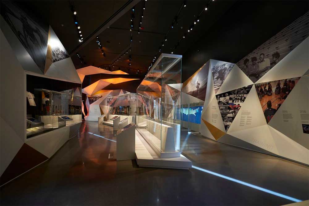 Exhibit gallery at museum.