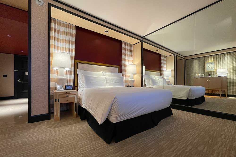 King size bed at Encore.
