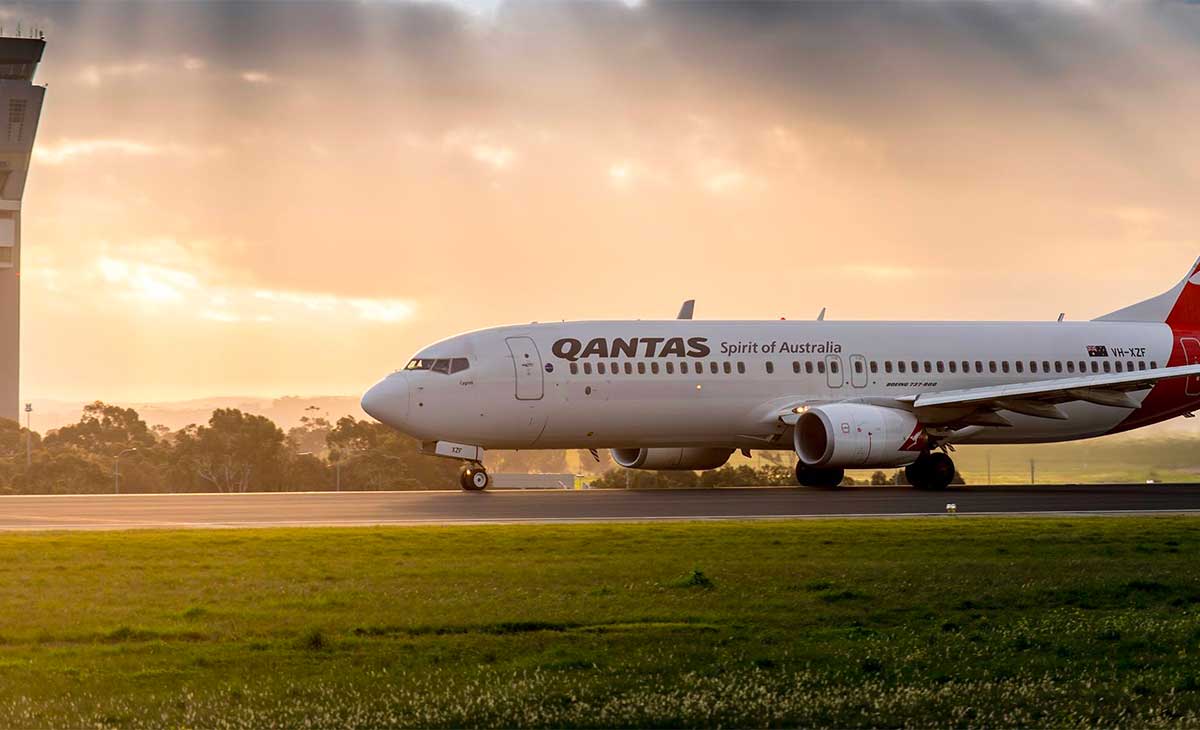 Airplane at Melbourne Airport.