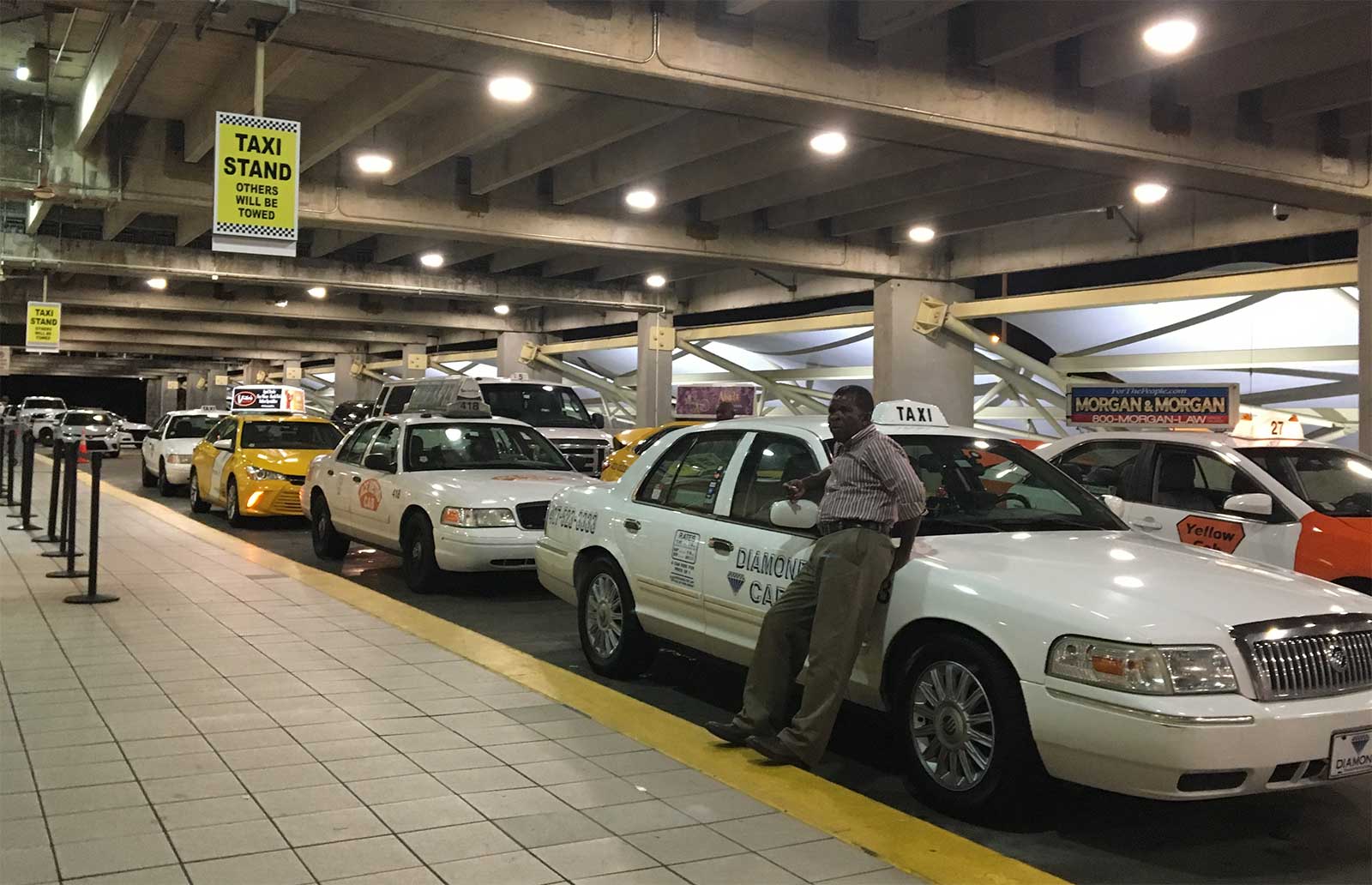 Taxi stand at Orlando Airport as pictured in 2017.