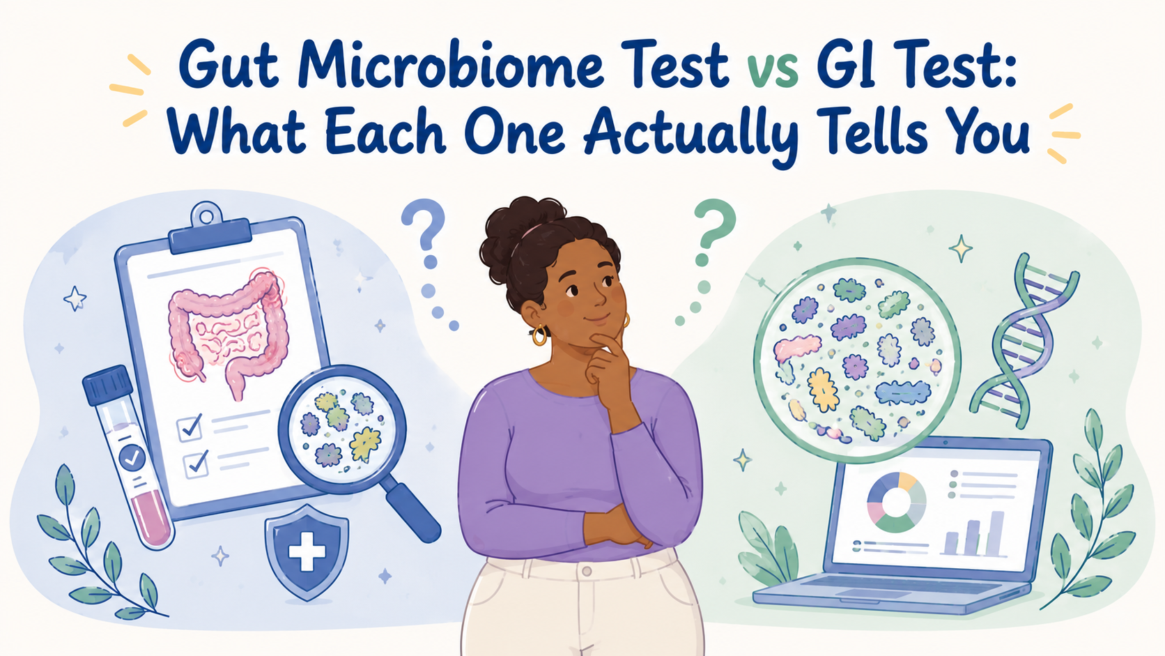 Gut Microbiome Test vs GI Test: What Each One Actually Tells You