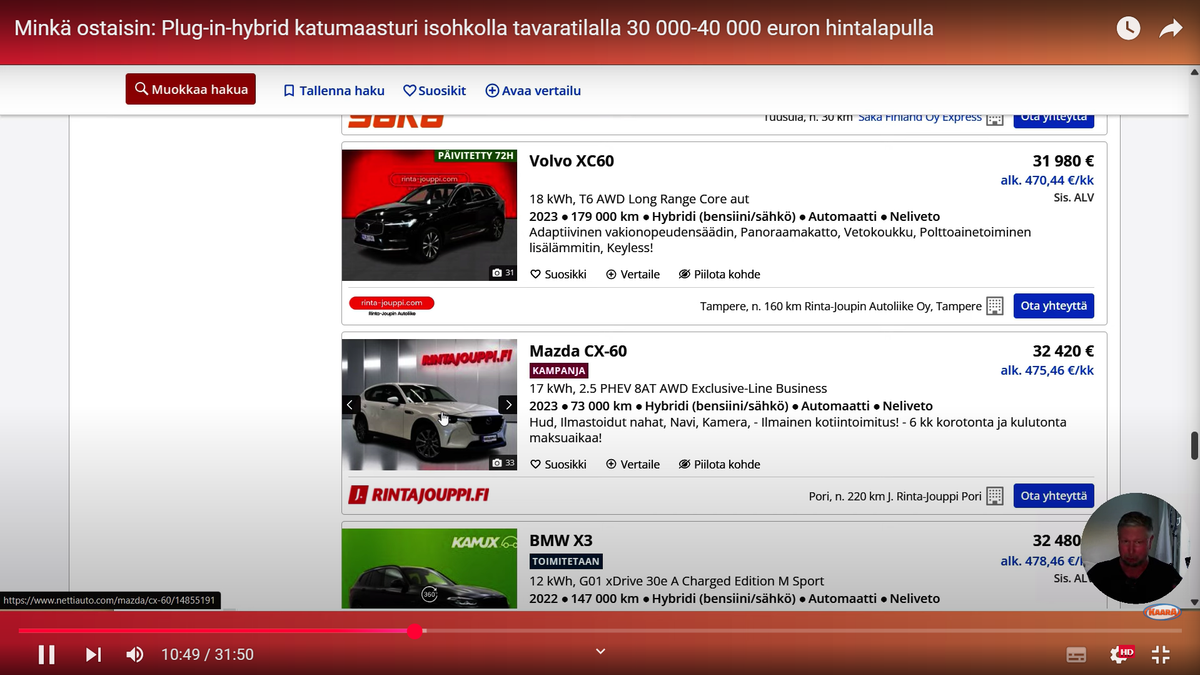 Paras käytetty plug-in-hybridikatumaasturi 30 000–40 000 eurolla? – KaaraTV selvitti!