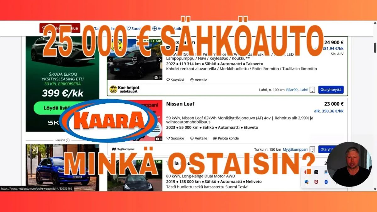 Minkä ostaisin (max. 25 000 €): näyttävä sähköauto, joka ei ole “taviksen ankea”