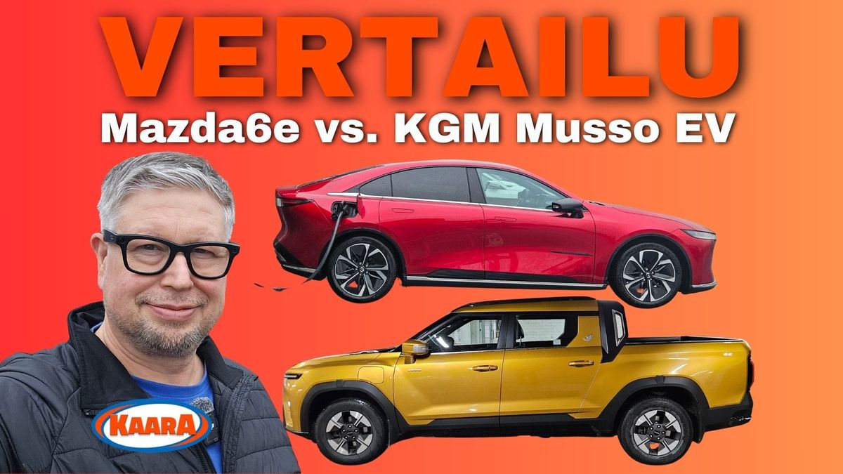 Saammeko esitellä: Tyylipuhdas Samurai vs. korealainen Metsuri eli vertailussa Mazda6e ja KGM Musso EV