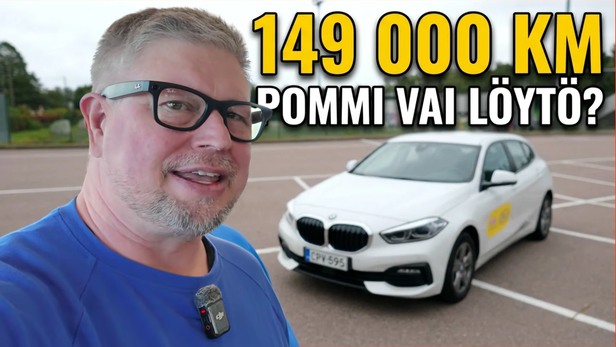 140 000 kilometriä ajettu BMW 118i – premium-kompakti 17 900 eurolla