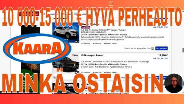 Minkä ostaisin: 10 000–15 000 eurolla hyvä bensiinikäyttöinen perheauto?