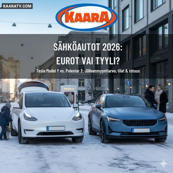 Vertailu: Tesla Model Y vs. Polestar 2 – Myydyimmät sähköautot Suomessa 2026: Kumpi vie lompakon ja kenen takapenkillä lapset viihtyvät?
