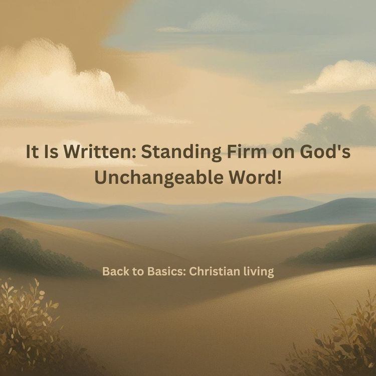 It Is Written: Standing Firm on God's Unchangeable Word!
