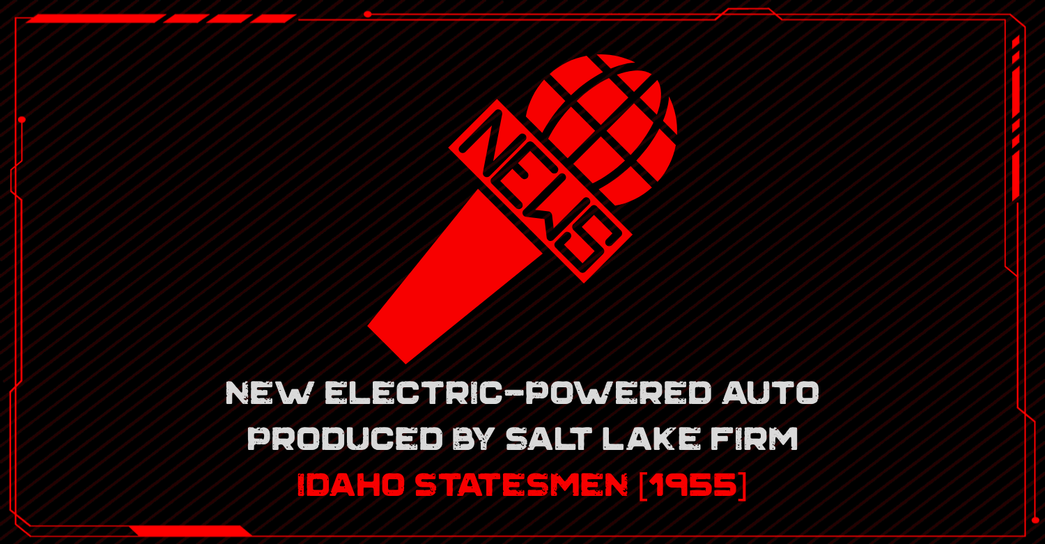 New Electric-Powered Auto Produced by Salt Lake Firm - Idaho Statesmen - 1955