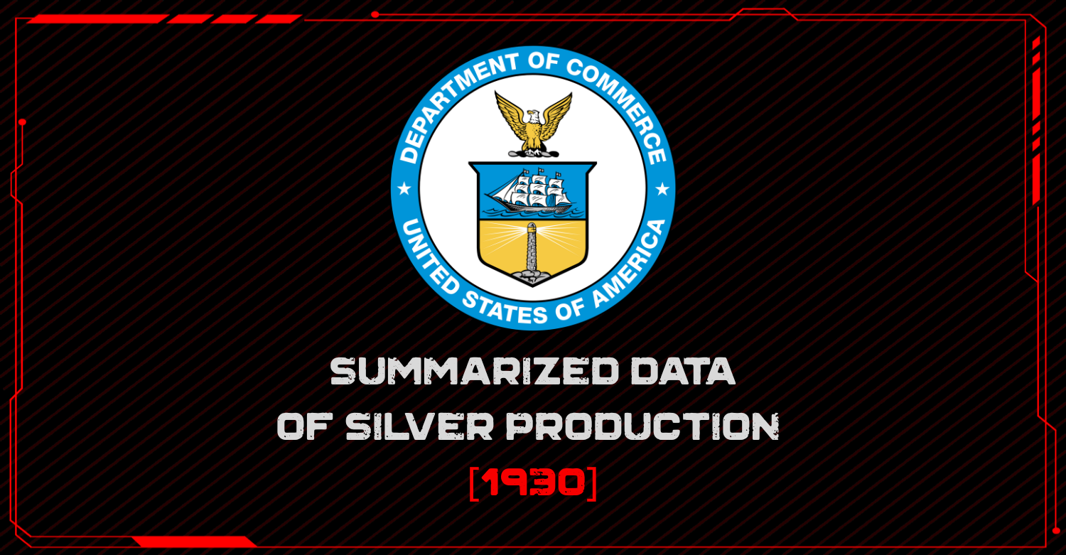 Summarized Data of Silver Production - 1930