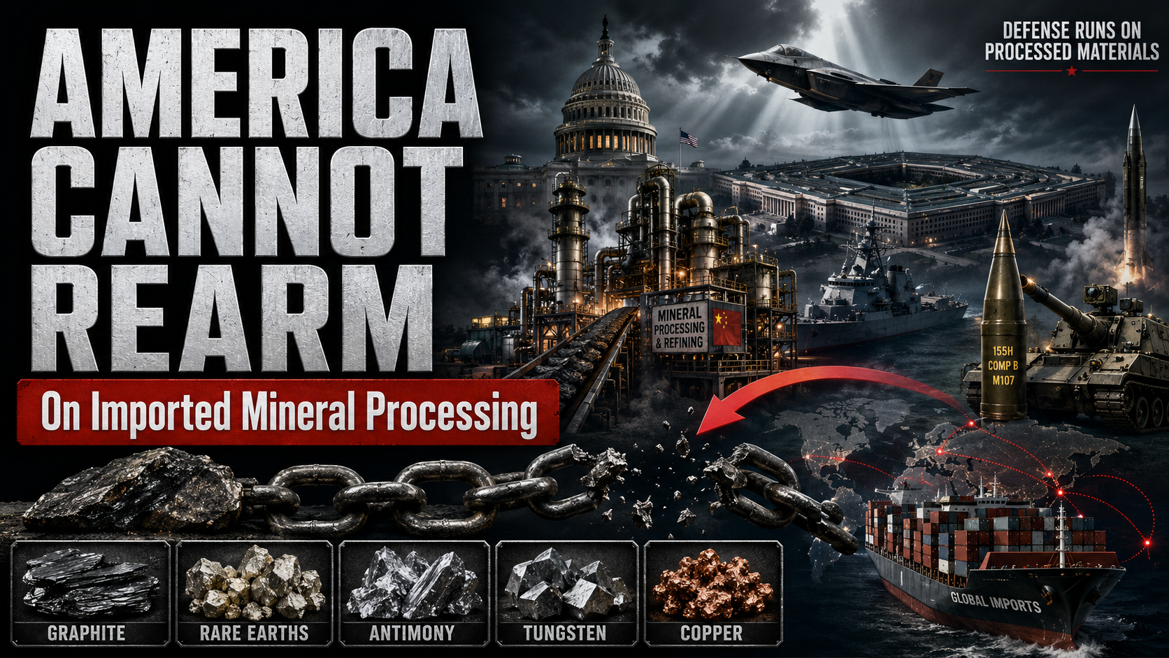 America Cannot Rearm on Imported Mineral Processing