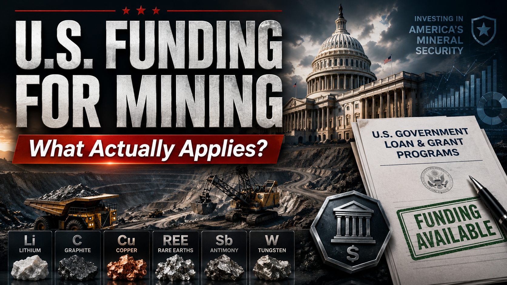 U.S. Government Funding Programs for Mining Companies: What Actually Applies