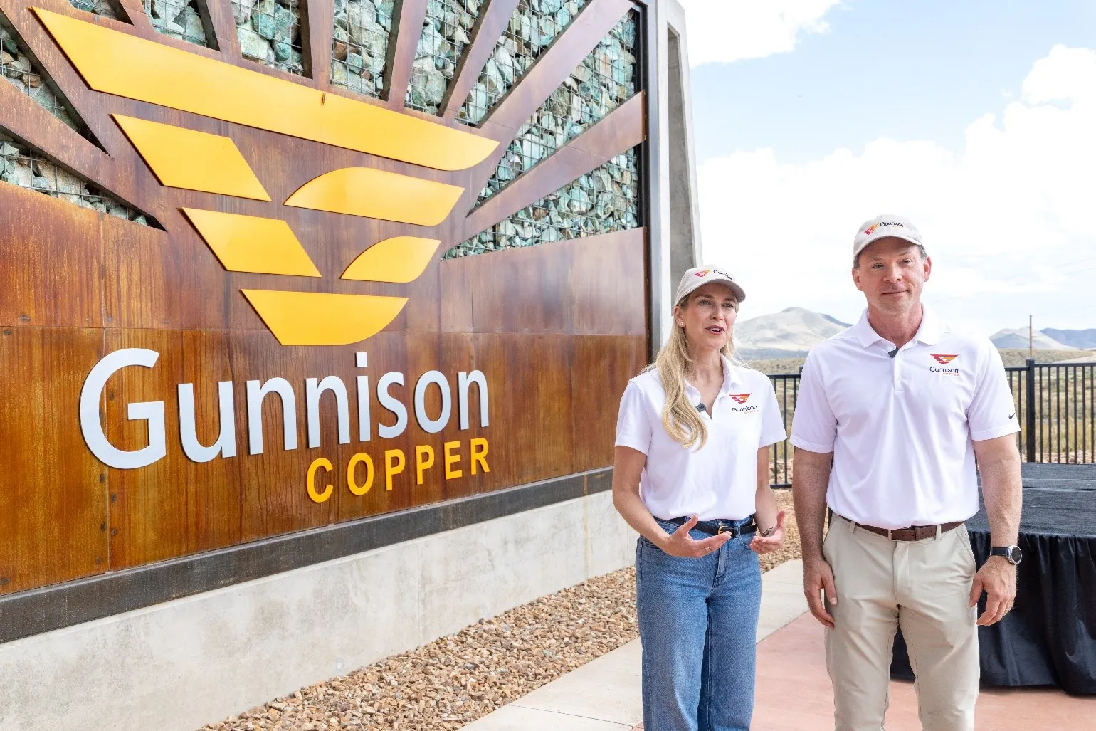 Gunnison Copper: Melissa Mackie and Craig Hallworth at Patriots Plaza.