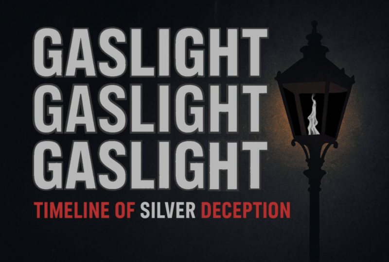 Gaslight Gaslight Gaslight: Timeline of Silver Supply Deception