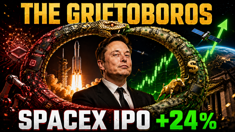 The Griftoboros Is Complete as SpaceX IPO Pops 24% Out of the Gate
