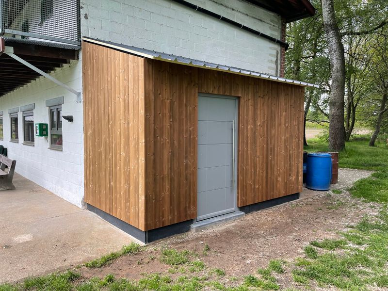 Thermowood gevelbekleding in Wetteren.