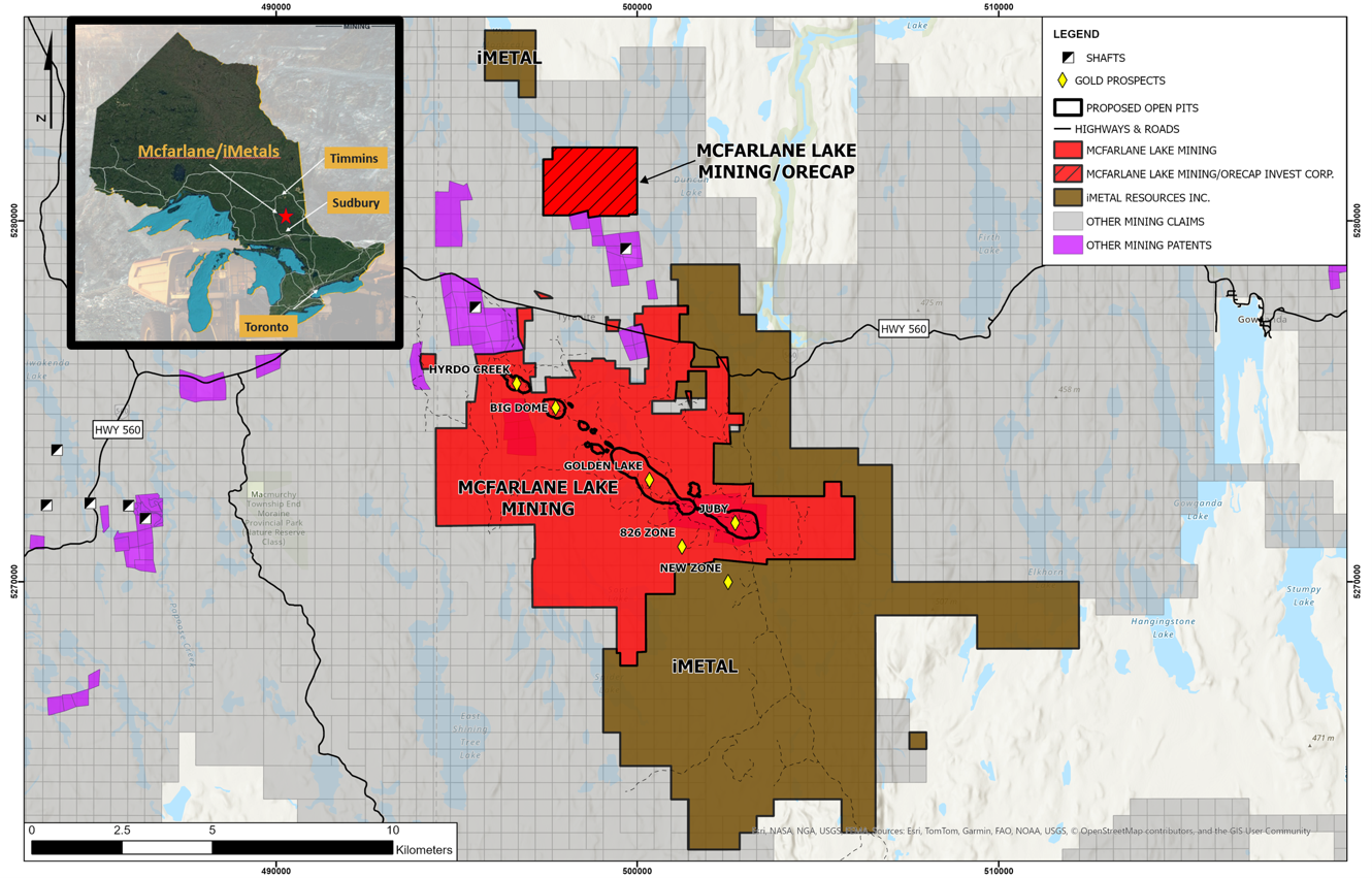 McFarlane Lake to Take 19.9% Stake in Neighbouring iMetal Resources for $1.42 Million