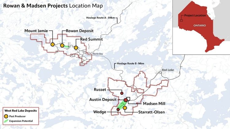 West Red Lake Gold Files Technical Report on Rowan and Mount Jamie Resources
