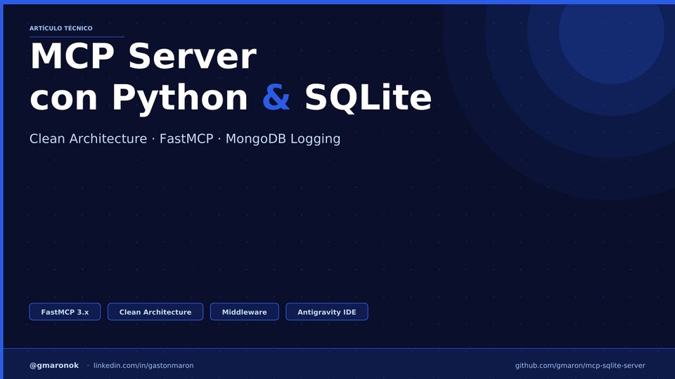 Cómo construí un servidor MCP con Python, Clean Architecture y logging en MongoDB