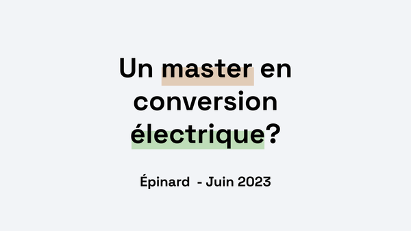 Épinard 💚- Un Master en conversion électrique [Premium]
