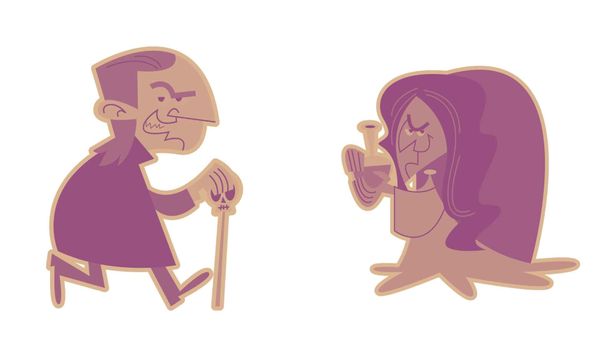 Cartoon villains representing bad people