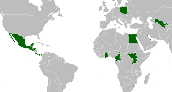 A map of the world showing all known countries that have taken third-country nationals from the Trump administration.