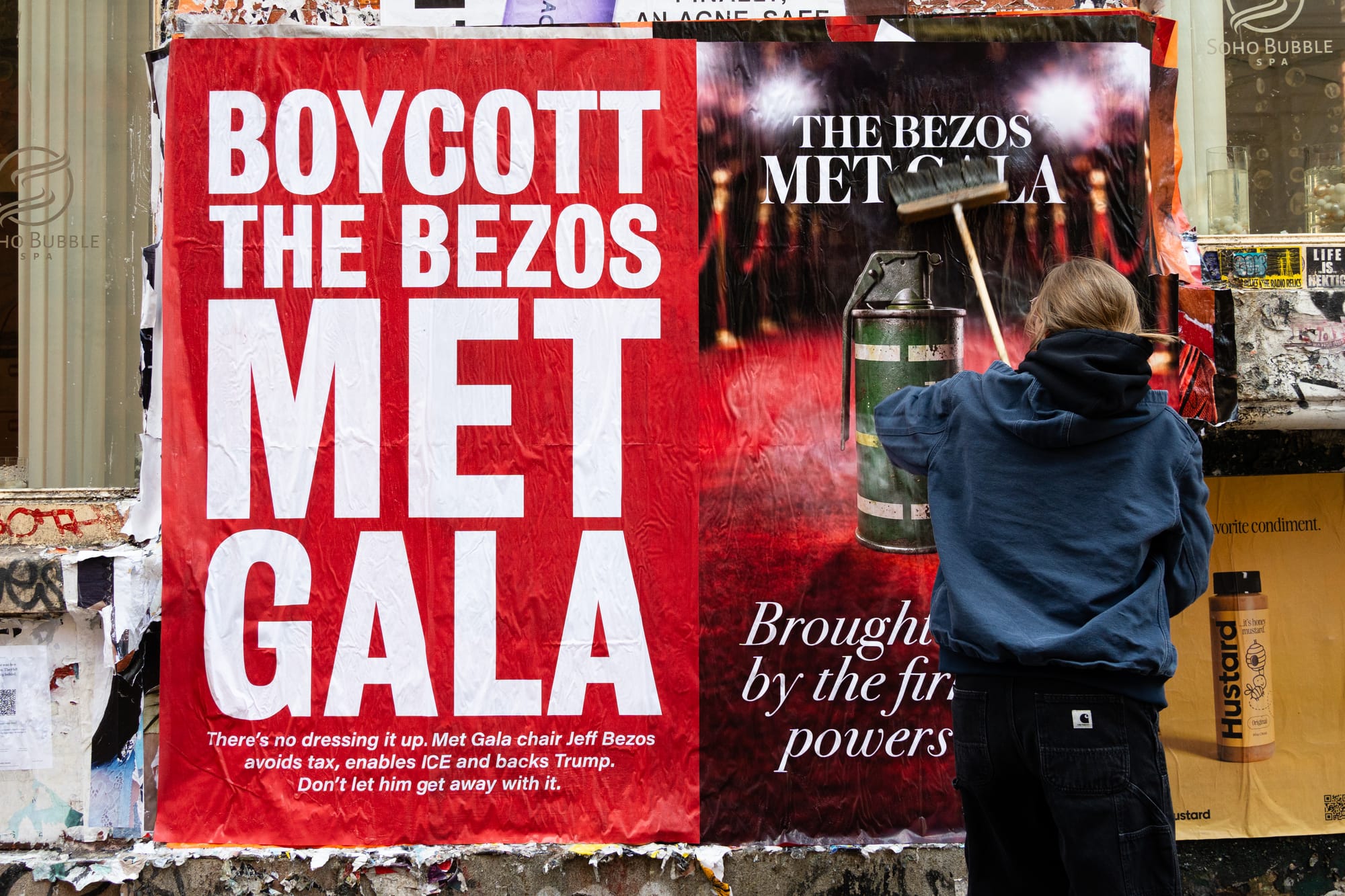 “Boycott the Bezos Met Gala” Posters Emerge Across NYC
