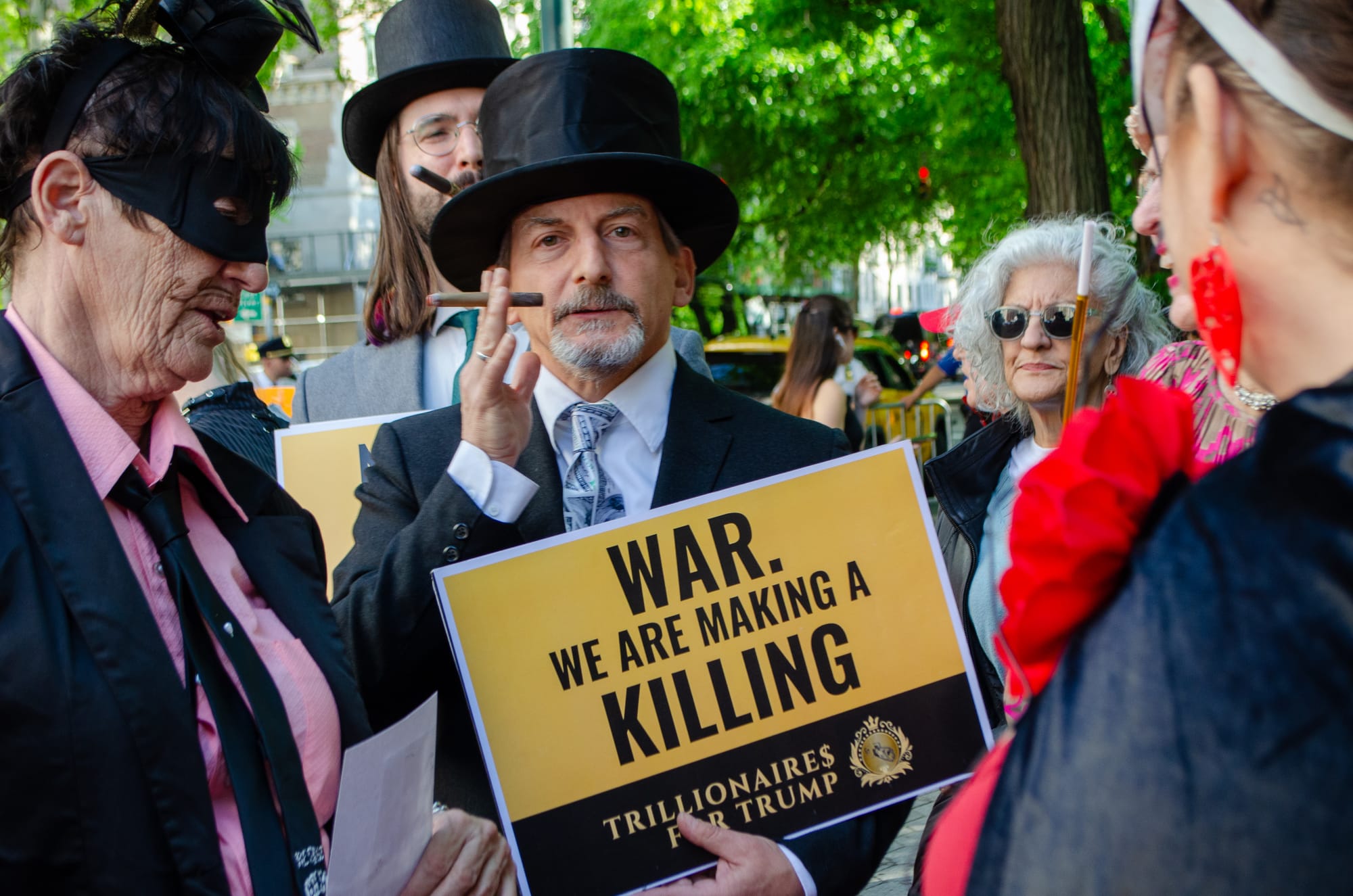 Rollicking Protest Against Bezos's Met Gala Erupts in Manhattan