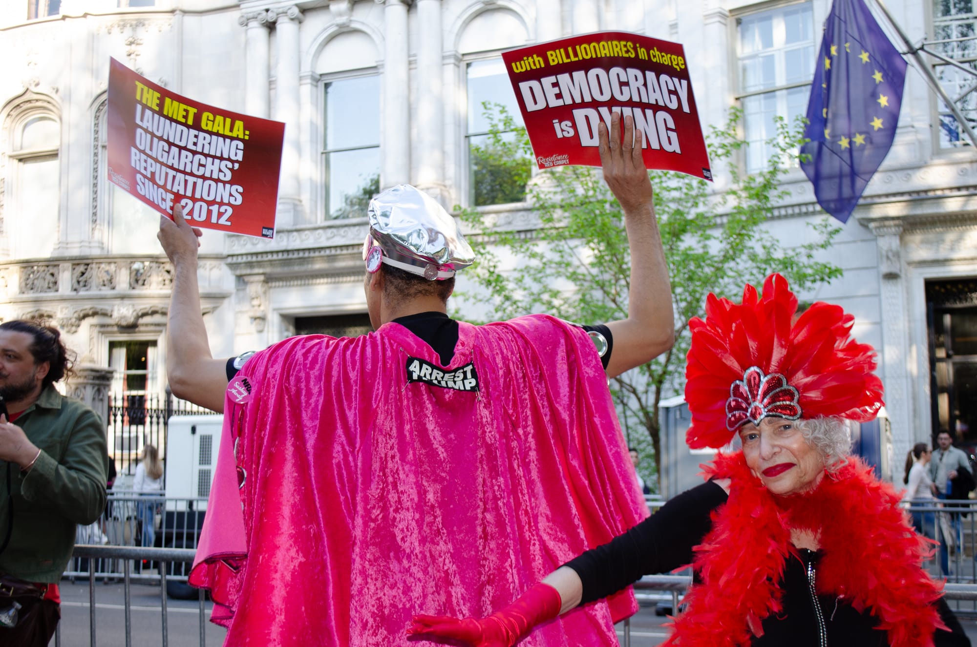 Rollicking Protest Against Bezos's Met Gala Erupts in Manhattan