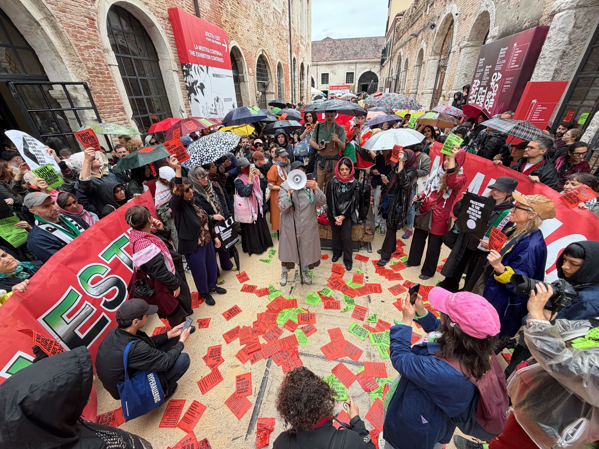 Hundreds Protest Israel’s “Genocide Pavilion” at Venice Biennale