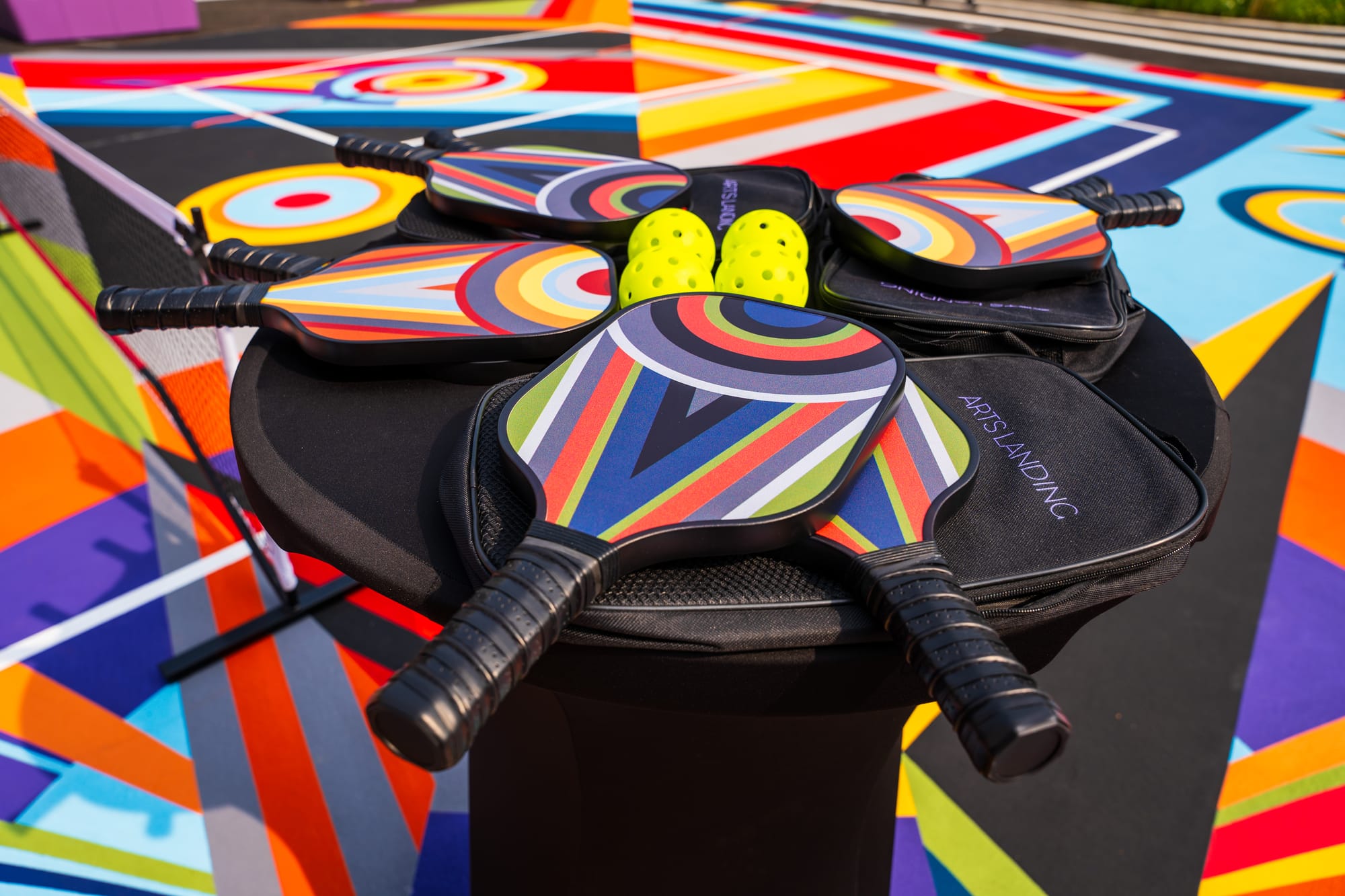 Sharmistha Ray Transforms  Pickleball Courts Into Stunning Artworks