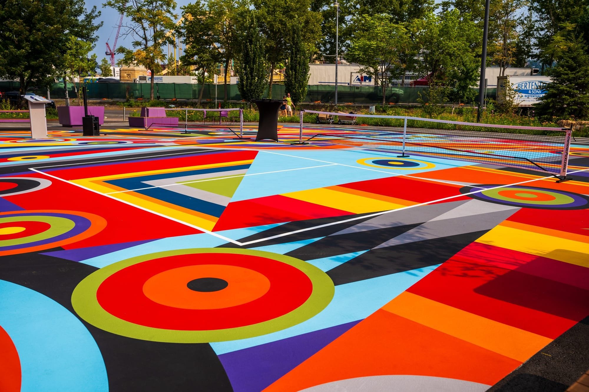 Sharmistha Ray Transforms  Pickleball Courts Into Stunning Artworks
