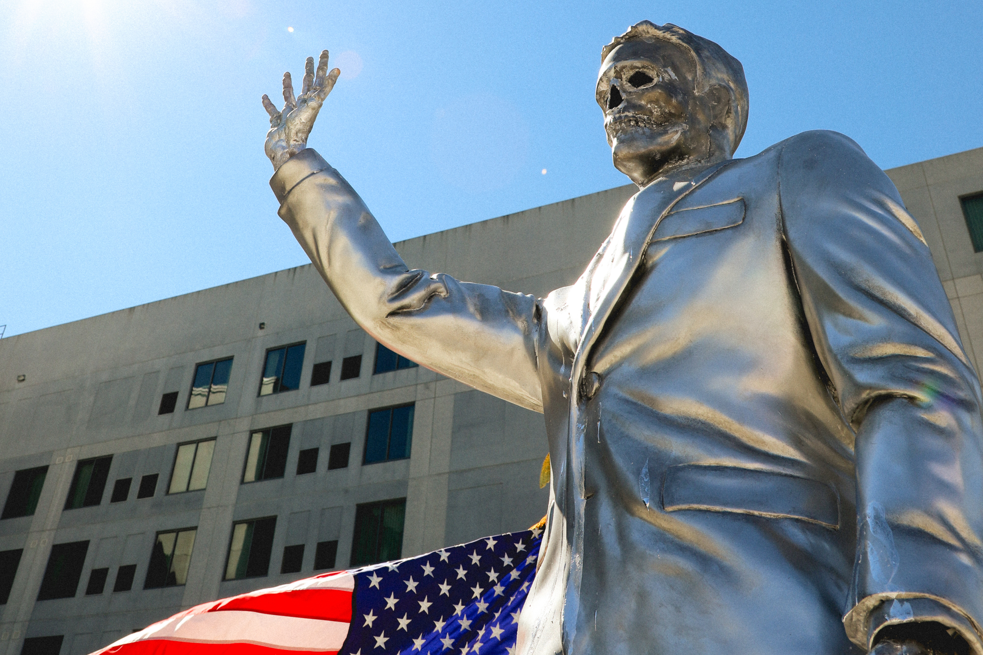 DeSantis Statue Melts in Climate Protest