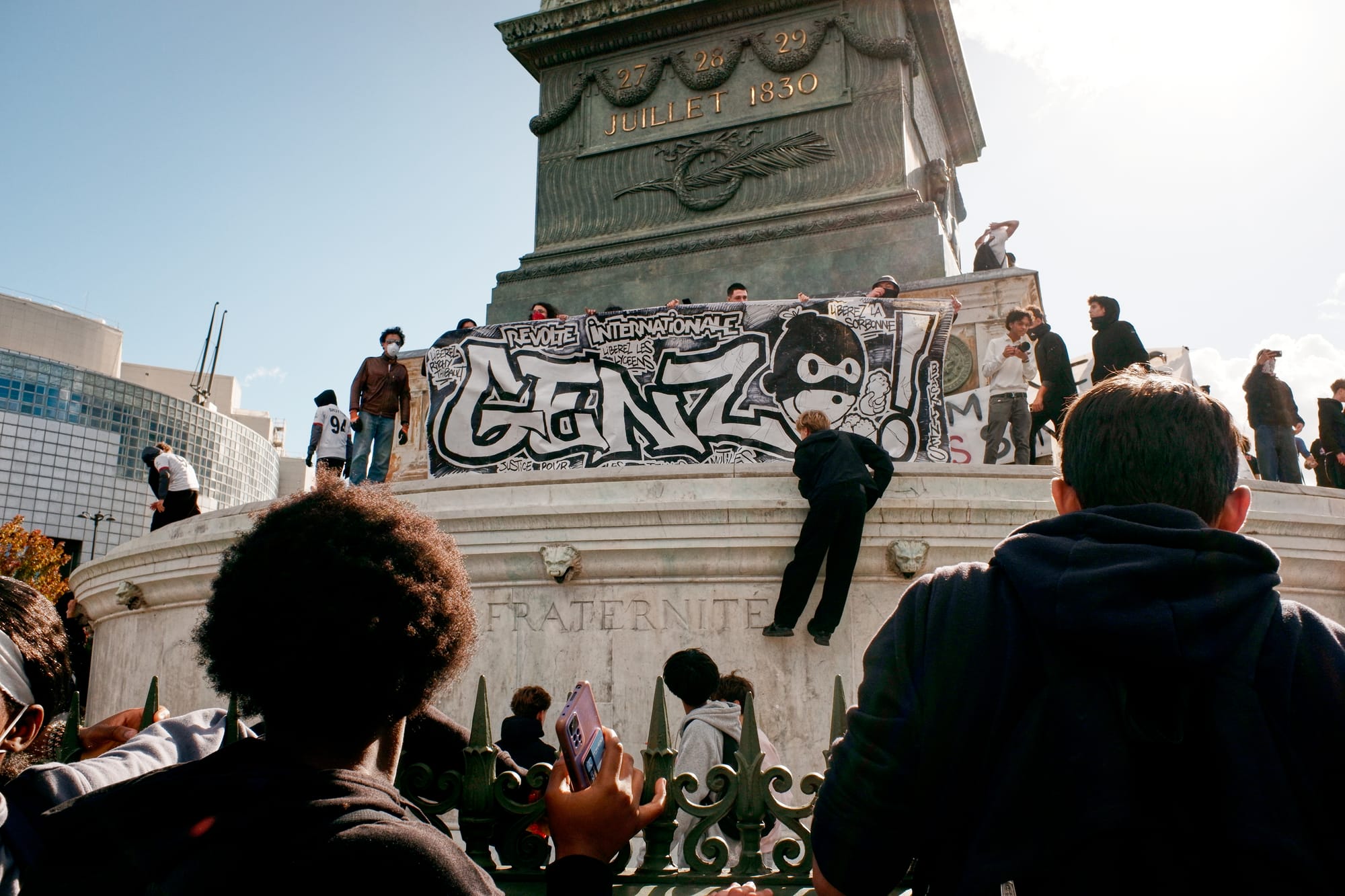 The French Student Protesters Subverting Monuments Like It's May 68