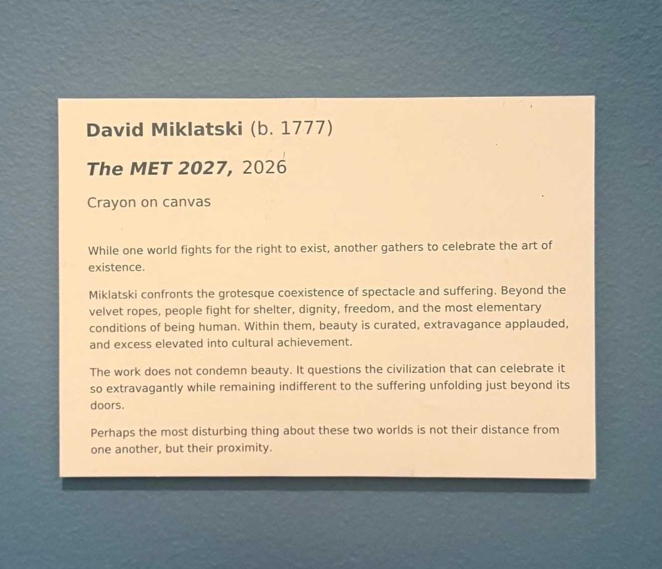Artist Sneaks His Work Into the Met Museum
