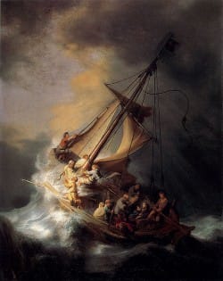 Rembrandt's "The Storm on the Sea of Galilee" (1633) was stolen from Boston's Gardner Museum in 1990 and it is still missing. (Creative Commons)