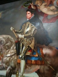 Kehinde Wiley's commissioned portrait of Michael Jackson at Deitch.