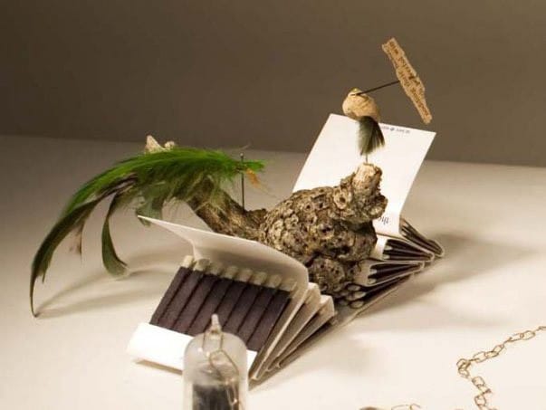 A detail of one of Walko's matchbook sculptures, 2009 (click to enlarge)