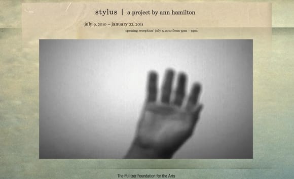 stylus stylus, a project by ann hamilton