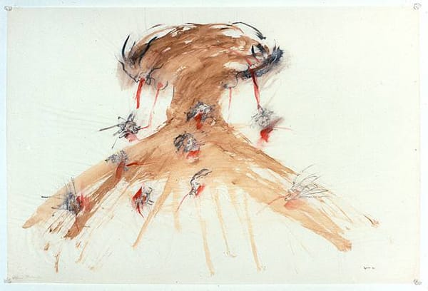 Nancy Spero, "Atom Bomb" (1966)